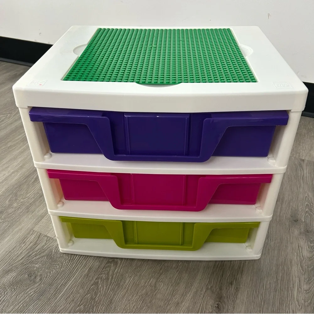 Lego Girls Iris Organizer Storage Container 3 Drawer Bin Friends Colors - Picture 1 of 9